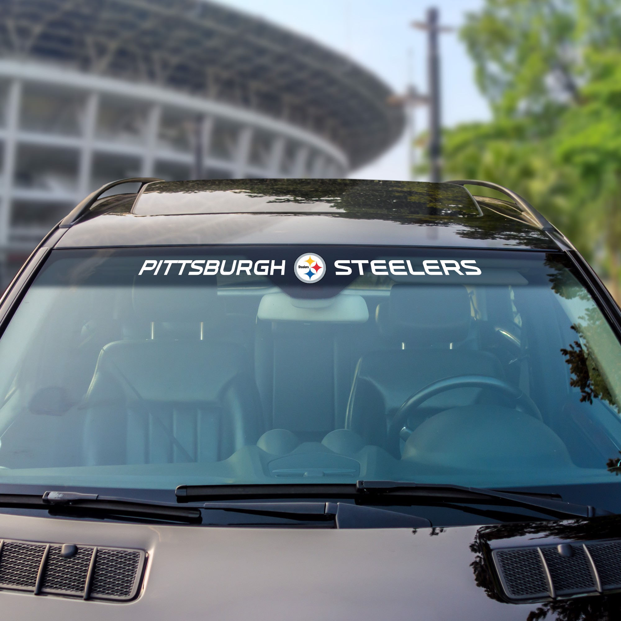 Ond vinkel dybt Fanmats | Pittsburgh Steelers Windshield Decal