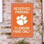 Picture of Clemson Tigers Team Color Reserved Parking Sign Décor 18in. X 11.5in. Lightweight