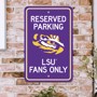 Picture of LSU Tigers Team Color Reserved Parking Sign Décor 18in. X 11.5in. Lightweight