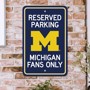 Picture of Michigan Wolverines Team Color Reserved Parking Sign Décor 18in. X 11.5in. Lightweight