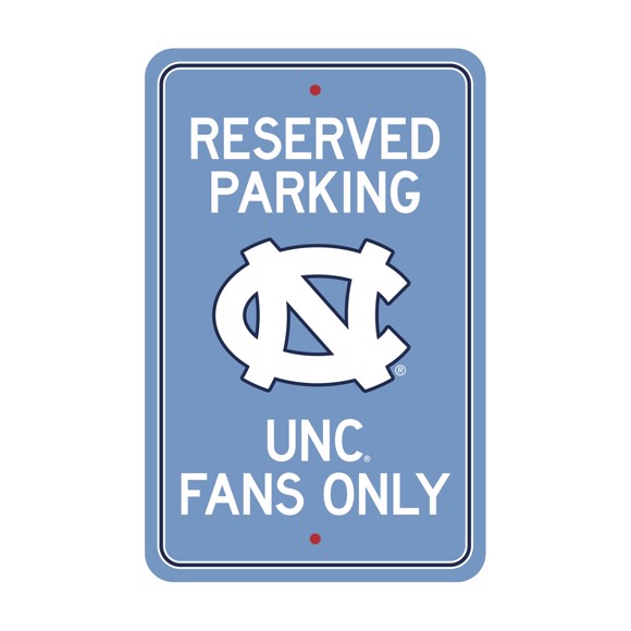 Picture of North Carolina Tar Heels Team Color Reserved Parking Sign Décor 18in. X 11.5in. Lightweight