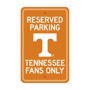 Picture of Tennessee Volunteers Team Color Reserved Parking Sign Décor 18in. X 11.5in. Lightweight