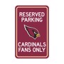Picture of Arizona Cardinals Team Color Reserved Parking Sign Décor 18in. X 11.5in. Lightweight