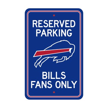 Picture of Buffalo Bills Team Color Reserved Parking Sign Décor 18in. X 11.5in. Lightweight