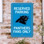 Picture of Carolina Panthers Team Color Reserved Parking Sign Décor 18in. X 11.5in. Lightweight