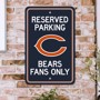 Picture of Chicago Bears Team Color Reserved Parking Sign Décor 18in. X 11.5in. Lightweight