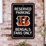 Picture of Cincinnati Bengals Team Color Reserved Parking Sign Décor 18in. X 11.5in. Lightweight