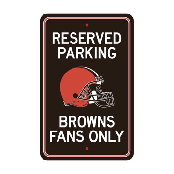 Picture of Cleveland Browns Team Color Reserved Parking Sign Décor 18in. X 11.5in. Lightweight