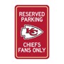 Picture of Kansas City Chiefs Team Color Reserved Parking Sign Décor 18in. X 11.5in. Lightweight