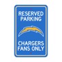 Picture of Los Angeles Chargers Team Color Reserved Parking Sign Décor 18in. X 11.5in. Lightweight
