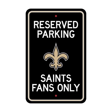 Picture of New Orleans Saints Team Color Reserved Parking Sign Décor 18in. X 11.5in. Lightweight