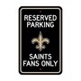 Picture of New Orleans Saints Team Color Reserved Parking Sign Décor 18in. X 11.5in. Lightweight