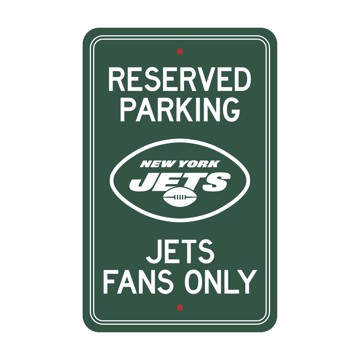 Picture of New York Jets Team Color Reserved Parking Sign Décor 18in. X 11.5in. Lightweight