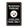 Picture of Pittsburgh Steelers Team Color Reserved Parking Sign Décor 18in. X 11.5in. Lightweight