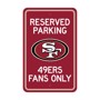 Picture of San Francisco 49ers Team Color Reserved Parking Sign Décor 18in. X 11.5in. Lightweight