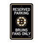 Picture of Boston Bruins Team Color Reserved Parking Sign Décor 18in. X 11.5in. Lightweight
