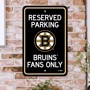 Picture of Boston Bruins Team Color Reserved Parking Sign Décor 18in. X 11.5in. Lightweight