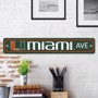 Picture of Miami Hurricanes Team Color Street Sign Décor 4in. X 24in. Lightweight