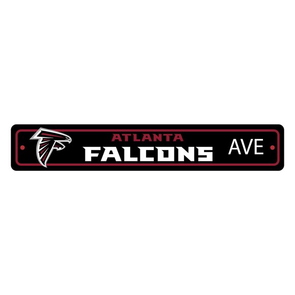 Picture of Atlanta Falcons Team Color Street Sign Décor 4in. X 24in. Lightweight