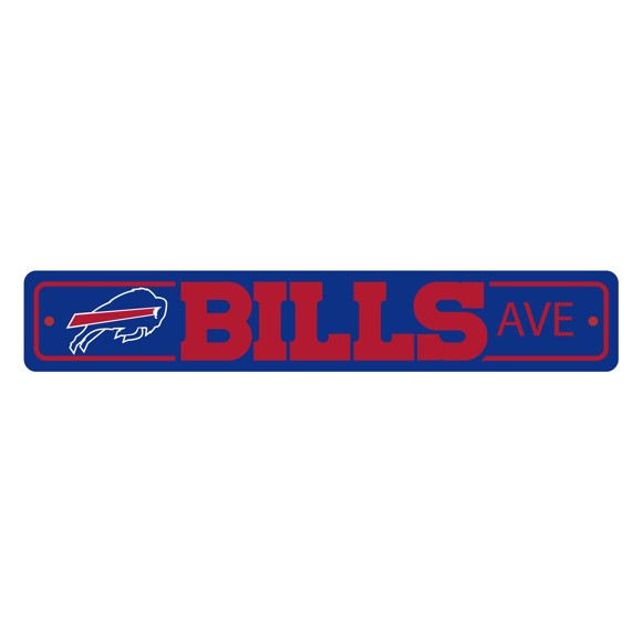 Picture of Buffalo Bills Team Color Street Sign Décor 4in. X 24in. Lightweight