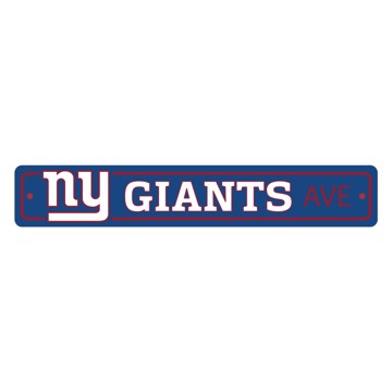 Picture of New York Giants Team Color Street Sign Décor 4in. X 24in. Lightweight