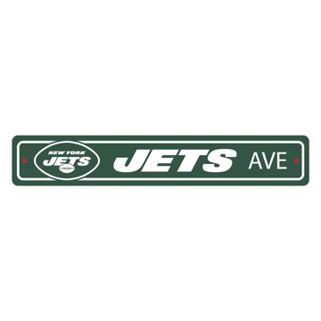 Picture of New York Jets Team Color Street Sign Décor 4in. X 24in. Lightweight