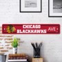 Picture of Chicago Blackhawks Team Color Street Sign Décor 4in. X 24in. Lightweight