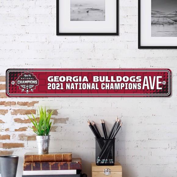 Picture of Georgia Bulldogs 2021-22 National Champions Team Color Street Sign Décor