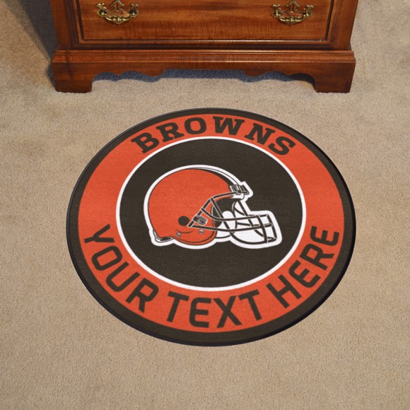 Picture of Cleveland Browns Personalized Roundel Mat Rug