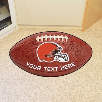Picture of Cleveland Browns Personalized Football Mat Rug