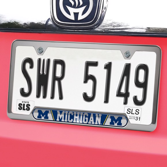 Picture of Michigan Wolverines Embossed License Plate Frame