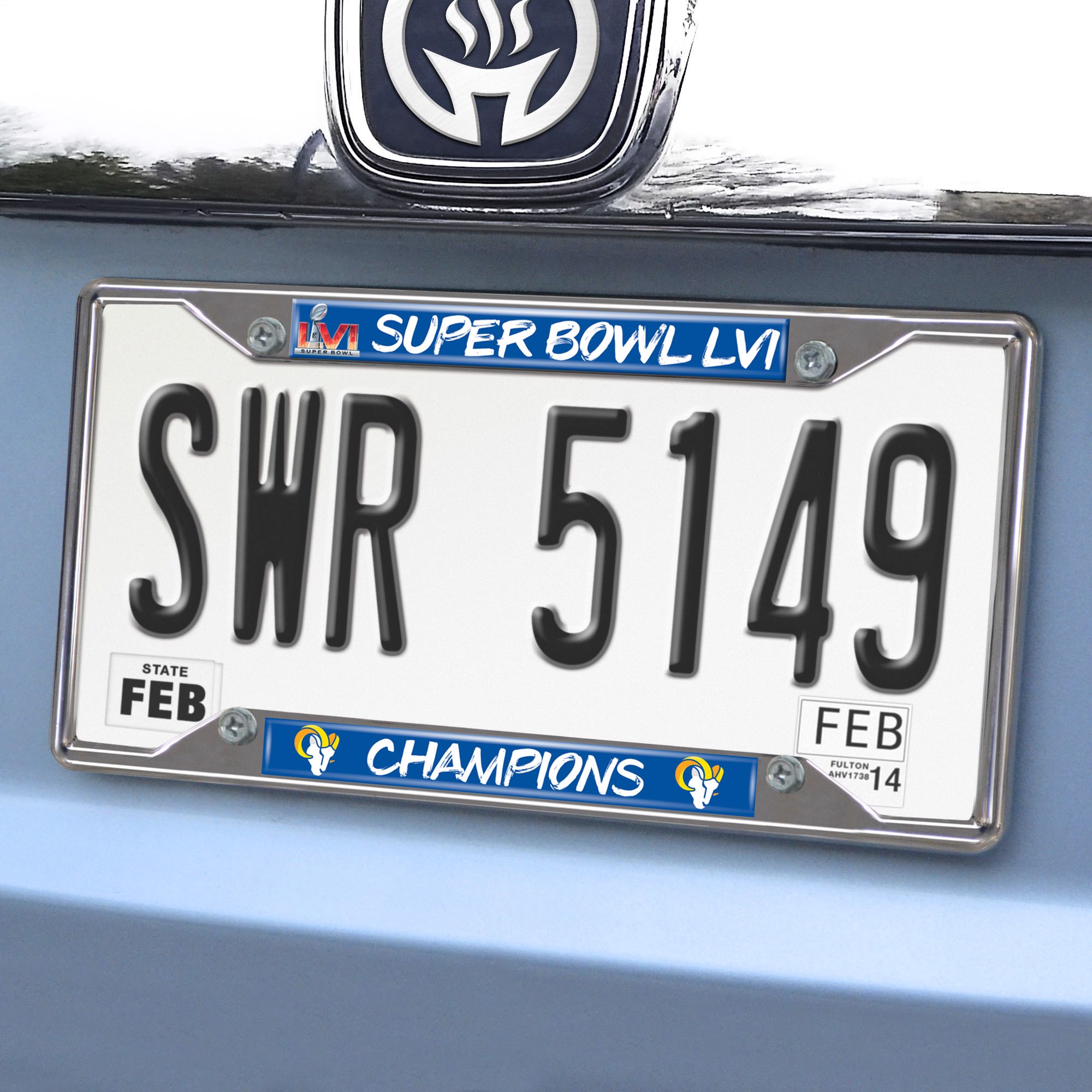 Los Angeles Rams Chrome License Plate Frame 
