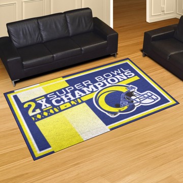 Picture of Los Angeles Rams Dynasty 5ft. x 8ft. Plush Area Rug