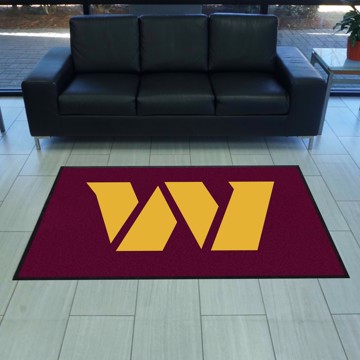 Picture of Washington Commanders 4X6 High-Traffic Mat with Durable Rubber Backing