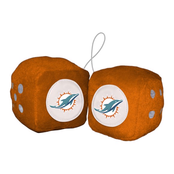 Picture of Miami Dolphins Fuzzy Dice