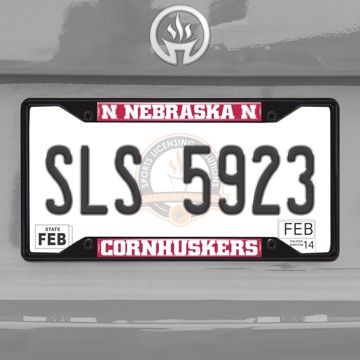 Picture of Nebraska Cornhuskers License Plate Frame - Black
