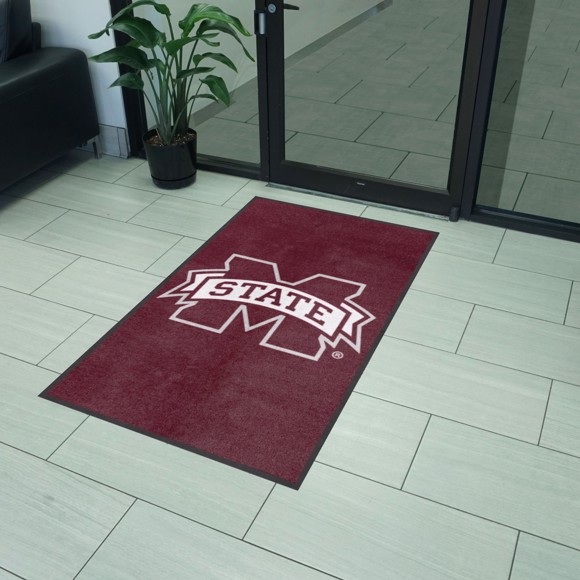 Picture of Mississippi State Bulldogs 3X5 High-Traffic Mat with Durable Rubber Backing - Portrait Orientation