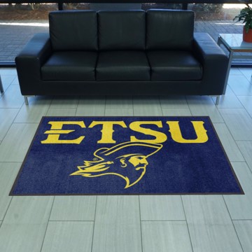 Picture of East Tennessee Buccaneers 4X6 High-Traffic Mat with Durable Rubber Backing - Landscape Orientation
