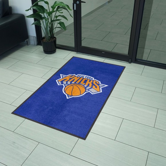 Picture of New York Knicks Knicks 3X5 High-Traffic Mat with Durable Rubber Backing - Portrait Orientation