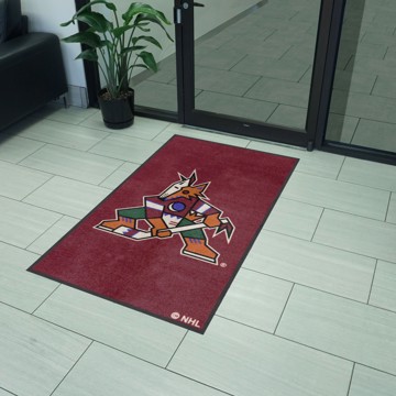 Picture of Arizona Coyotes Coyotes 3X5 High-Traffic Mat with Durable Rubber Backing - Portrait Orientation