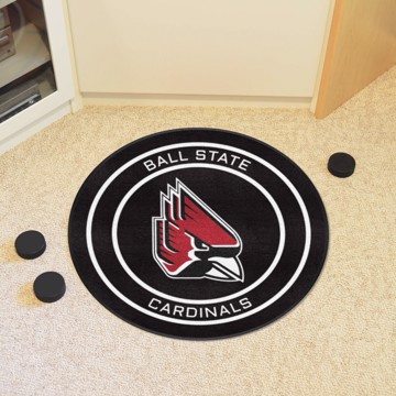 Picture of Ball State Cardinals Hockey Puck Rug - 27in. Diameter