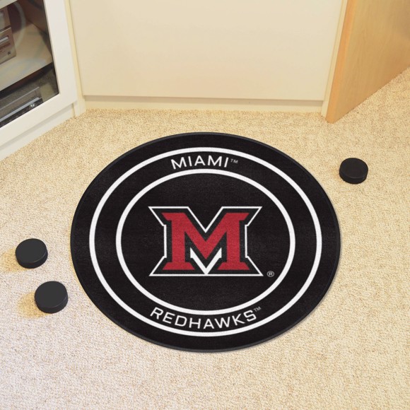 Picture of Miami (OH) Redhawks Hockey Puck Rug - 27in. Diameter