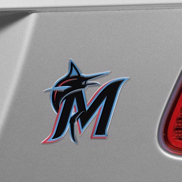 Picture of Miami Marlins Heavy Duty Aluminum Embossed Color Emblem
