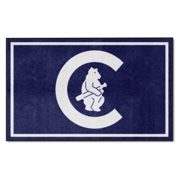 Picture of Chicago Cubs 4X6 Plush Rug - Retro Collection