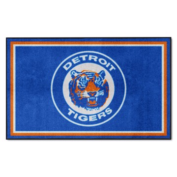 Picture of Detroit Tigers 4X6 Plush Rug - Retro Collection