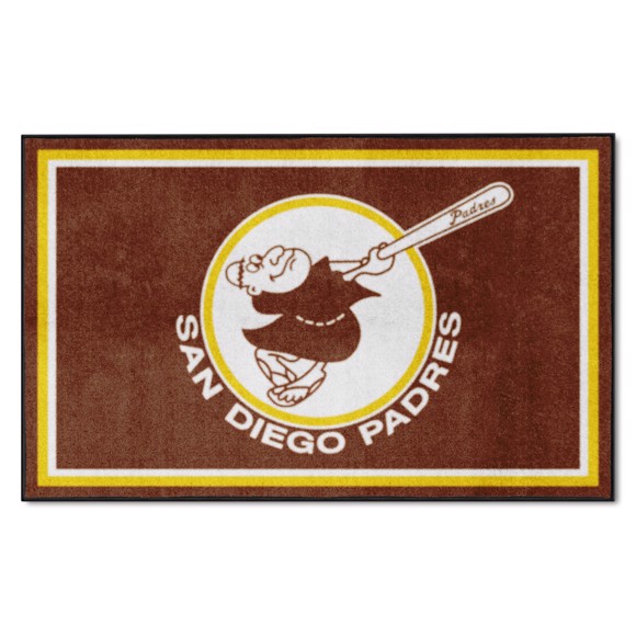 Picture of San Diego Padres 4X6 Plush Rug - Retro Collection