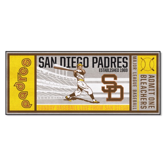 Picture of San Diego Padres Ticket Runner - Retro Collection