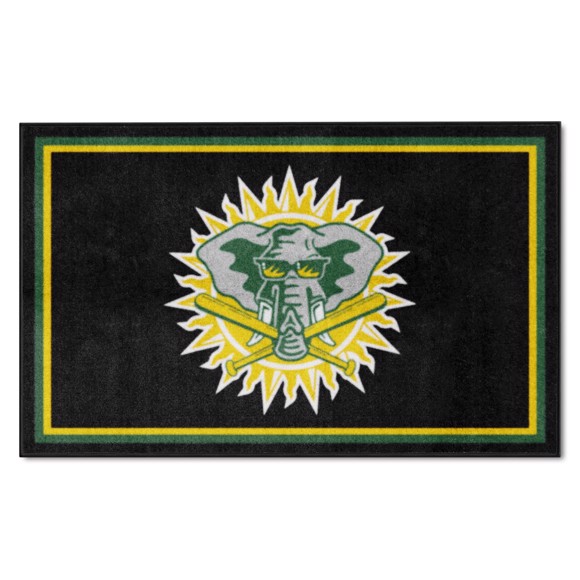 Picture of Oakland Athletics 4X6 Plush Rug - Retro Collection