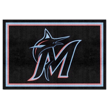 Picture of Miami Marlins 5X8 Plush Rug