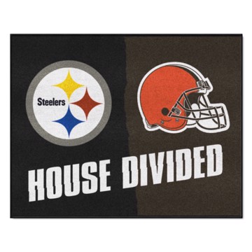 Picture of NFL House Divided - Steelers / Browns House Divided Mat